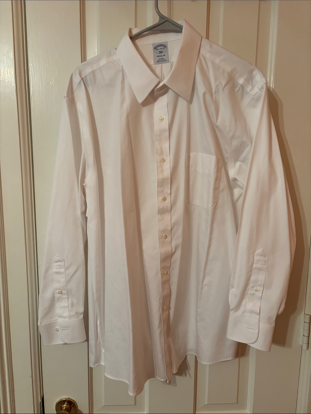 Brooks Brothers Men's White Long-Sleeve Dress Shirt